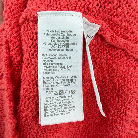 J. Crew Coral Orange Boucle Knit V-neck Sleeveless Beach Sweater Tank - Picture 11 of 11